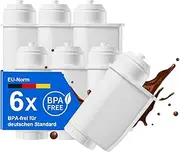 Mutital 6 Pieces Water Filter for Siemens® EQ Series, EQ3/EQ6/EQ9, EQ500, S700, 3200 Water Filter Coffee Machine for Bosch® TCZ7003, TCZ7033, for Brita® Intenza 57549 (6)