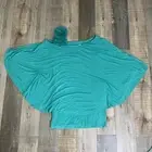 NWT Marc Bouwer Women’s XS Teal Flutter Sleeve Blouse Top