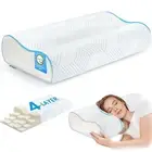 4-Layer Memory Foam Neck Pillow - Adjustable Height for Back/Side Sleepers