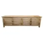 PALM BEACH SOLID OAK RUSTIC LOUVRE STYLE ETU TV ENTERTAINMENT UNIT 4 DOORS