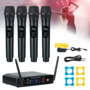 Dynamic Party 4 Channel VHF Wireless Dual Microphone Cordless Handheld Mic
