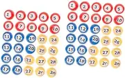 Abaodam 2sets Number Balls for Raffle Bingo Games Fun Party Game Balls Seamless Lightweight Fade Resistant Ideal for Arts Crafts Programs 30pcs*2