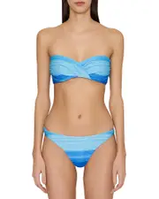 Milly Sunset Stripe Twist Bandeau Bikini Top