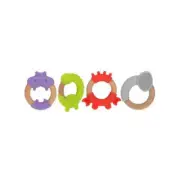 Nuby - Silicone/Wood Teethers, Assorted 1 Pack