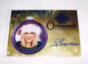 2015 Benchwarmer STEPHANIE BRANTON Holiday #99 ORNAMENT Blue Foil Auto/5 PLAYBOY