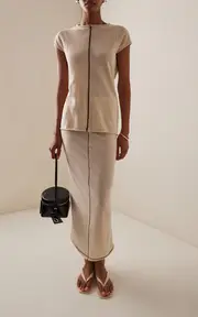 [Zulu & Zephyr] Cotton-Blend Knit Skirt