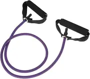 1Pc Elastic Fitness Tubes Purple Resistance Cords with Handles Versatile Exercise Bands for Home Gym Yoga Stretching Portable Workout Equipment for All Ages
