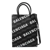 在飛比找ETMall東森購物網優惠-BALENCIAGA 巴黎世家 693805 滿版LOGO印