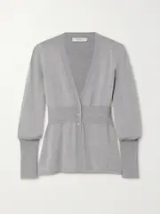 [Max Mara] Max Mara - Leisure Olindo Wool Top And Cardigan Set - Gray - small small Gray