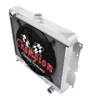 4 Row PR Champion Radiator,16" Fan-1970-1973 Plymouth Barracuda Small Block V8