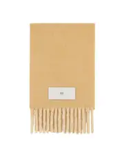 AMI Logo Tag Fringed Scarf One size SAND