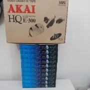 AKAI HQ E-300 Blank VHS Tapes x 10 New In BOX Video Cassette Tape PAL SECAM Rare