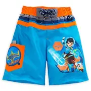 DISNEY STORE MILES FROM TOMORROWLAND SWIM TRUNKS NWT FOR BOYS UPF 50+ PROTECTION