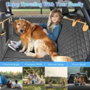 Dog Car Seat Cover for Back Seat Hard Bottom Seat Cover for Dogs Door Protectors