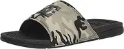 [DC] mens Bolsa Slide Sandal Flip Flop, Black/Camel, 6
