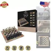 Elegant 15-Inch Handmade Marble Chess Set for Adults - Versatile Decor & Game