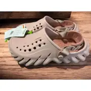 Crocs Echo Clog Pink Clay Argile Rose Unisex Womens Size 8 207937-6TY NEW
