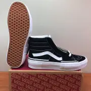Vans Sk8-Hi Rearrange Mens Size 7.5 Athletic Skate Shoes Black/White VN000CRMBA2