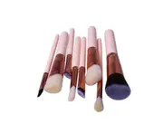 Makeup Cosmetic Face Powder Blush Brush Foundation Makeup Brush Set 8 Pieces - PINK
