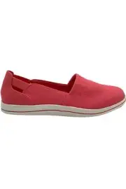 Clarks Cloudsteppers Canvas Slip-Ons Breeze Step Bright Coral