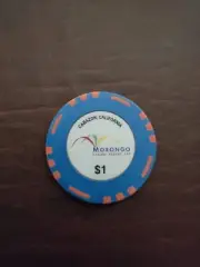 1 ONE $1 Morongo Casino Poker Chip