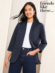 Friends Like These Navy Edge to Edge Ponte Tailored Blazer (AU9813) | $81