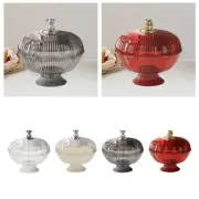 Fruit Basket Pedestal Bowl with Bear Miniature Lid 24x25cm Dessert Bowl Storage