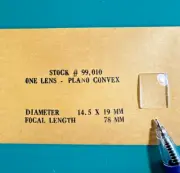Edmund One Lens Plano Convex 14.5mm x 19mm Diameter 78mm Focal Length