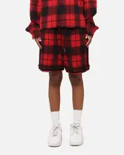 [XXIII] Xxiii Plaid Ball Shorts Red - Size XL XL Red
