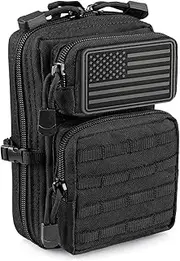 Tactical Molle Utility Pouch, EDC Tool Pouch Tactical Phone Pouches Mini Waist Pouches Medical EDC IFAK Pack Mini Design of 3-Day Assault Backpack