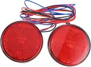ELAYARD 2pcs Motorcycle LED Rear Reflector Tail Light Brake Lamp Durable Construction for Enhanced Safety and Easy Installation