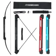 58" Archery Foldable Bow Takedown Bow for LH/RH Folding Longbow Hunting Target
