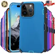 For Apple iPhone 14 Pro (6.1") Shockproof Defender Case Cover with Belt Clip