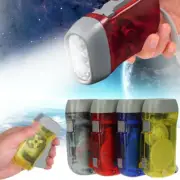 4PCS Hand Crank Flashlight 3 LED Flashlight Powerful Emergency Torch Safety Tool