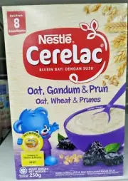 Nestle Cerelac Infant Cereal Oats, Wheat & Prunes Baby’s Food 8 Months 250gx2
