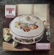 TABLETOPS UNLIMITED KENSINGTON GARDEN 10" COVERED BUFFET SERVER fruit vines