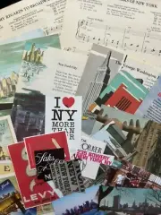 Junk Journal NYC New York themed lot junk journal book pages & cutouts collage