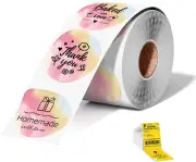 Circle Labels- 3" Thermal round Gradient Color Label for Barcode Label, DIY Logo