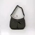 Baggallini Crossbody Bag with RFID-Blocking Wristlet Charcoal/Fushia