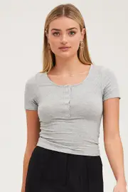 Grey Smock Top - Size 12, Women's Top