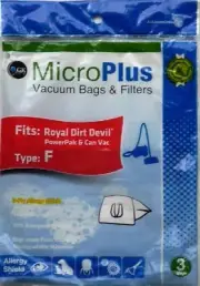 Dirt Devil Vacuum Bags Type F MircoPlus Filtration