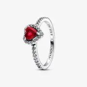 New Genuine Authentic Pandora Elevated Ruby Red Heart Ring 198421C02-50 UK K