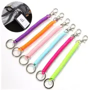 Keychain Elastic Spring Key Ring Anti-lost Phone Key Holder Cord Strap Keyring