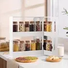 Rotating Spice Storage Rack Spices Jar Bottle Storage Rack Kitchen Bathroom
