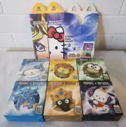 McDonald's Hello Kitty X Yu-Gi-Oh Happy Meal x6 Plush Toy Bundle Lot w/Box 2024