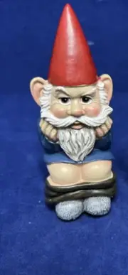 Figurine Angry sad mad gnome on the toilet Naughty DWK Corporation