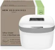 New Beginnings BPA-Free 2-in-1 UV Steriliser and Dryer, Compact & Silent, Fit...