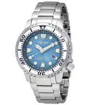 Citizen Promaster Dive Light Blue Dial Eco-Drive Diver BN0165-55L Mens Watch