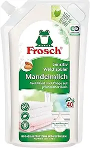 Frosch Frosch Almond Milk Sensitive Fabric Softener, Hypoallergenic, No Dyes, 40 Washes, Pack of 1 (1 x 1000 ml)