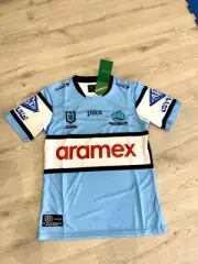 Size 4XL Cronulla Sharks NRL Rugby Jersey Blue